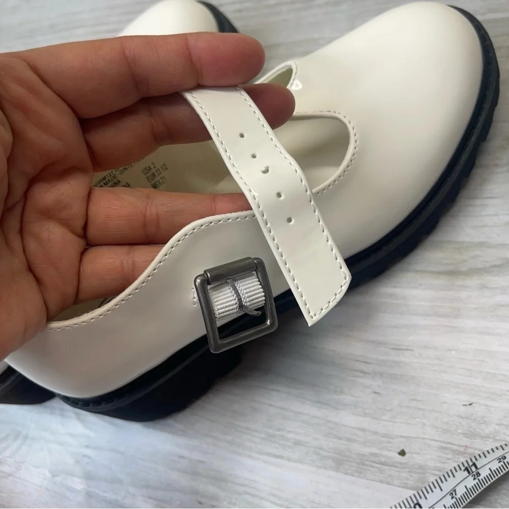 Wonder Nation White Black Soles Mary Jane Girl’s Shoe’s Memory Foam Insoles New
